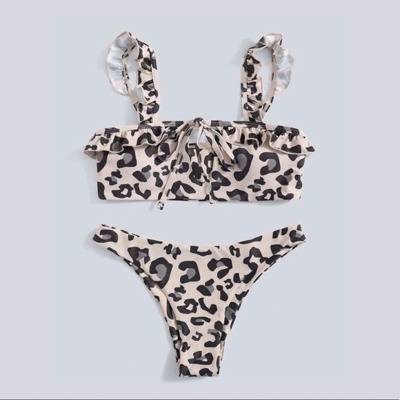 NEW! Y2K Leopard Print Classic Cheeky Bikini Bottoms - Picture 9 of 13